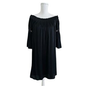 JENNIFER LOPEZ Off the Shoulder pullover Lace Detailed Dress Size L